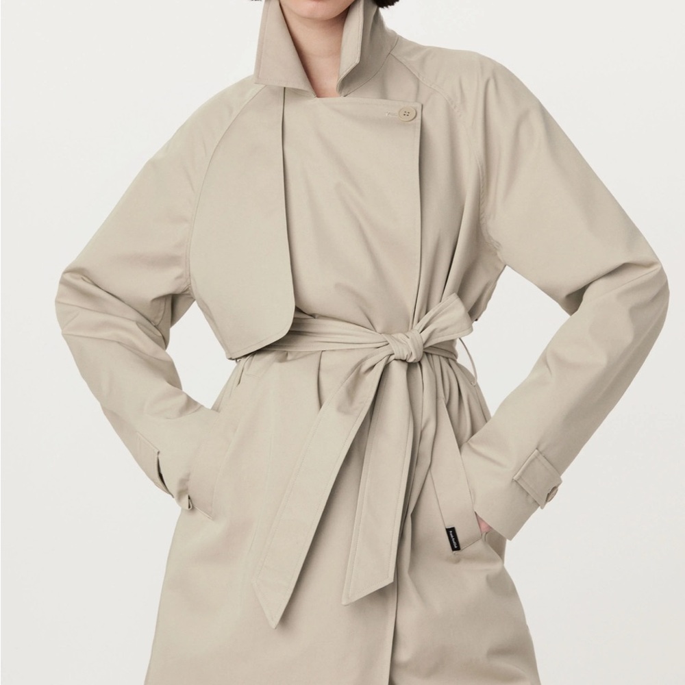 NWT Frank & Oak The Long Trench Coat in Light Beige